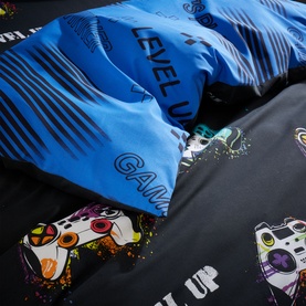 Game Over Duvet Set Black