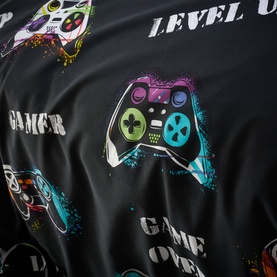 Game Over Duvet Set Black