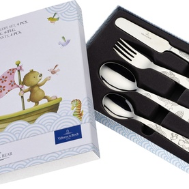 Happy as a Bear Children Cutlery Four-Piece Set