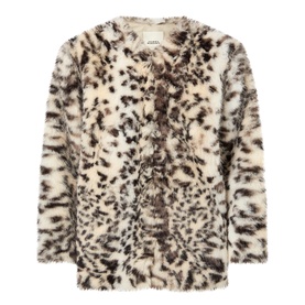 Algae Cheetah Faux Shearling Coat