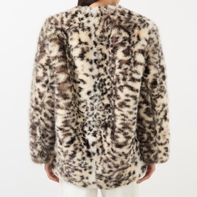 Algae Cheetah Faux Shearling Coat