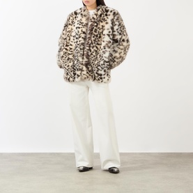 Algae Cheetah Faux Shearling Coat