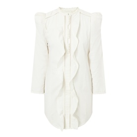 Chantal Ruffle Trim Mini Shift Dress