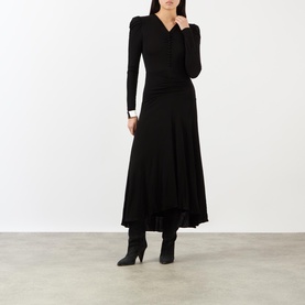 Nejma Ruched Flared Dress