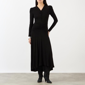 Nejma Ruched Flared Dress