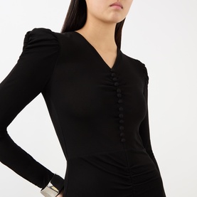 Nejma Ruched Flared Dress