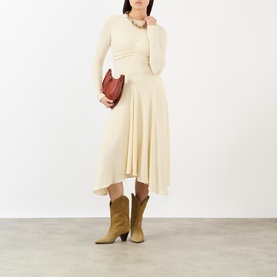 Flora Ruched Flared Dress