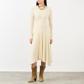 Flora Ruched Flared Dress