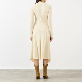 Flora Ruched Flared Dress