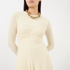 Flora Ruched Flared Dress