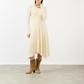 Flora Ruched Flared Dress