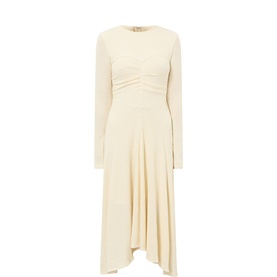 Flora Ruched Flared Dress