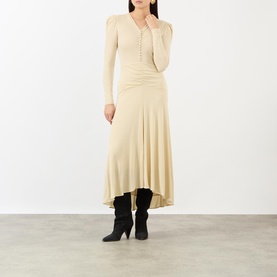 Nejma Ruched Flared Dress