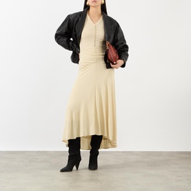 Nejma Ruched Flared Dress