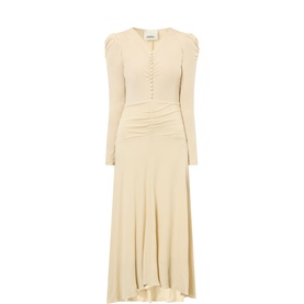 Nejma Ruched Flared Dress