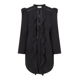Chantal Ruffle Trim Mini Shift Dress