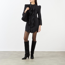 Chantal Ruffle Trim Mini Shift Dress