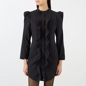 Chantal Ruffle Trim Mini Shift Dress