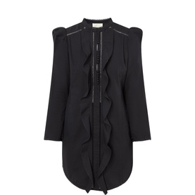 Chantal Ruffle Trim Mini Shift Dress