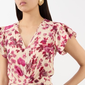 Terenae Floral Gathered Dress