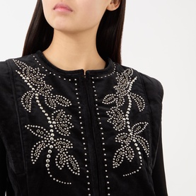 Poppy Stud Embellished Gilet