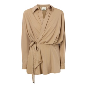 Keren Tie-Fastening Wrap Jacket