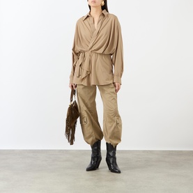 Keren Tie-Fastening Wrap Jacket