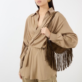 Keren Tie-Fastening Wrap Jacket