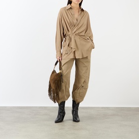 Keren Tie-Fastening Wrap Jacket