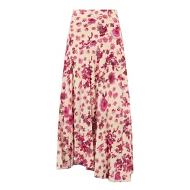 Sakura Floral Asymmetric Skirt