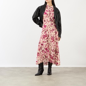 Sakura Floral Asymmetric Skirt