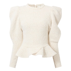 Giamili Boucl&eacute; Peplum Blouse