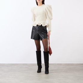 Giamili Boucl&eacute; Peplum Blouse