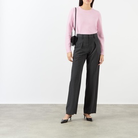 Lisetta High-Rise Pinstripe Wide Leg Trousers