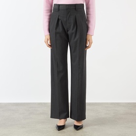Lisetta High-Rise Pinstripe Wide Leg Trousers