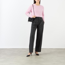 Lisetta High-Rise Pinstripe Wide Leg Trousers