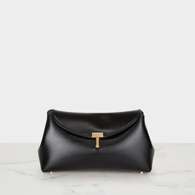 T-Lock Leather Clutch