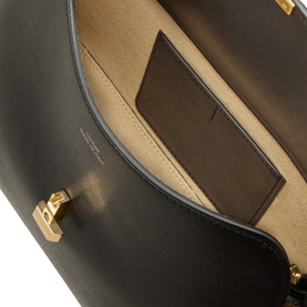 T-Lock Leather Clutch