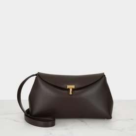 T-Lock Leather Clutch