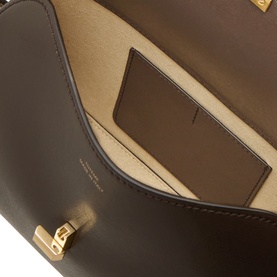 T-Lock Leather Clutch