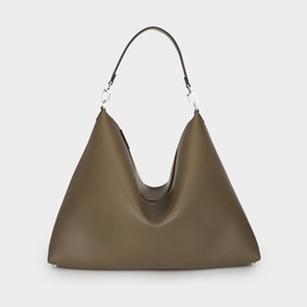 Scooped Leather Shoulder Bag