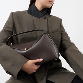 T-Lock Leather Top Handle Bag