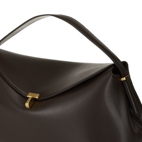 T-Lock Leather Top Handle Bag