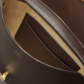 T-Lock Leather Top Handle Bag