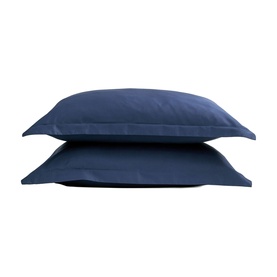 400 Thread Count Sateen Oxford Pillowcase Pair Navy