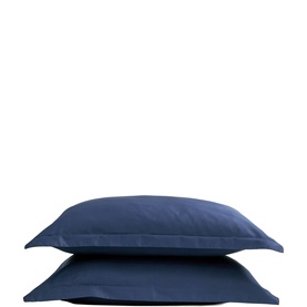400 Thread Count Sateen Oxford Pillowcase Pair Navy
