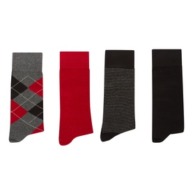 Four-Pack Argyle & Striped Socks Gift Set