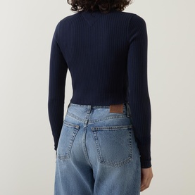 Flag Logo Cropped Cardigan