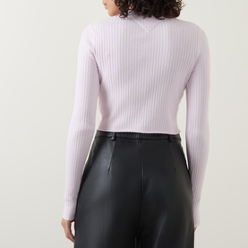 Flag Logo Cropped Cardigan