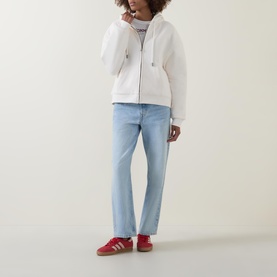 Logo Script Zip-Through Hoodie